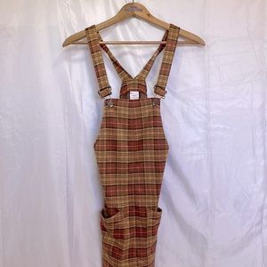 Orange Mini Overall Dress